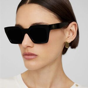 Anine Bing Indio Sunglasses with a leather case